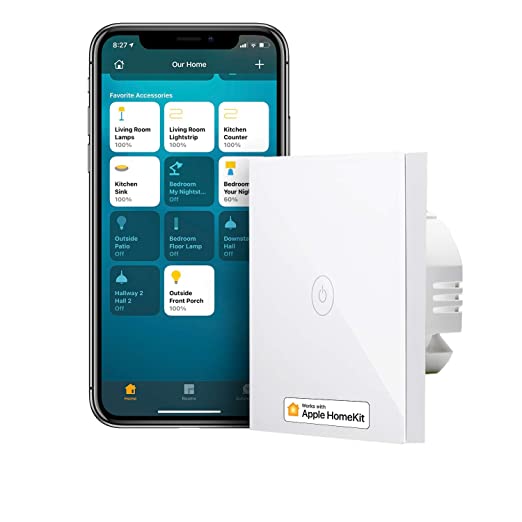 Interrupteur Connecté mural tactile compatible HomeKit - Meross