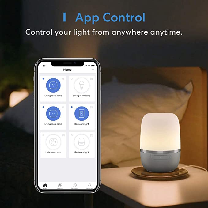 Veilleuse LED Connectée, Lampe de Chevet Intelligente WiFi