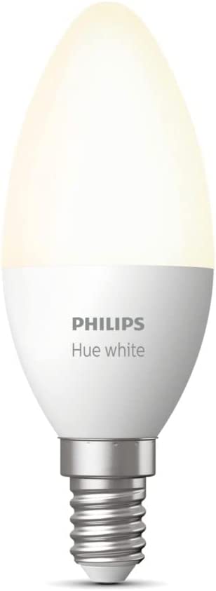 Philips Hue White, ampoule LED Connectée flamme E14, Compatible